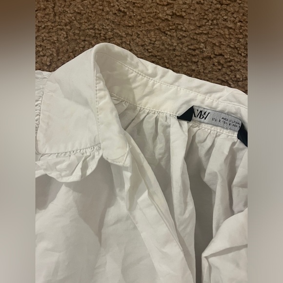 Zara Poplin Puff Short Sleeve and Ruffle Collar - Picture 10 of 10